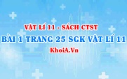 Bài 1 trang 25 SGK Vật lí 11 Chân trời sáng tạo